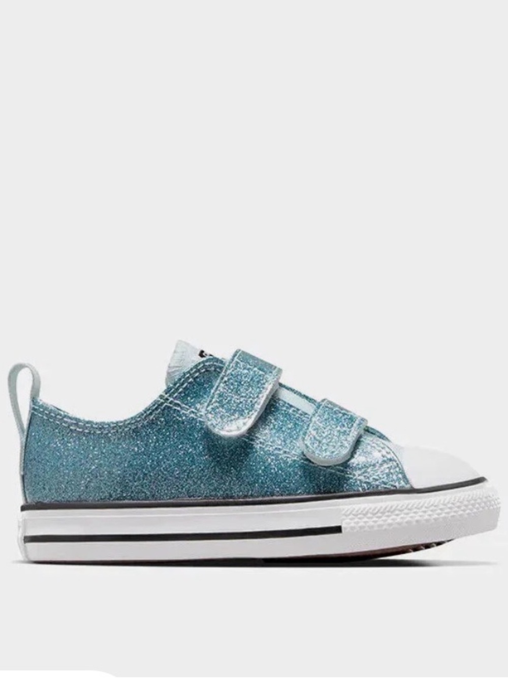 Converse Kids Glitter Velcro Low-Top Sneakers - Teal